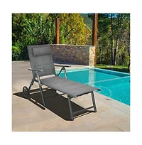 Boyel Living Patio Reclining Chaise Lounge with Adjust Neck Pillow