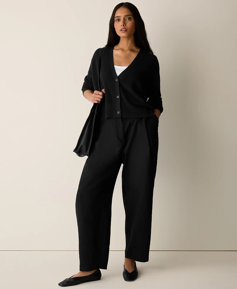 Eileen Fisher Women's Boxy V-Neck Long-Sleeve Cardigan