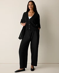Eileen Fisher Women's Boxy V-Neck Long-Sleeve Cardigan