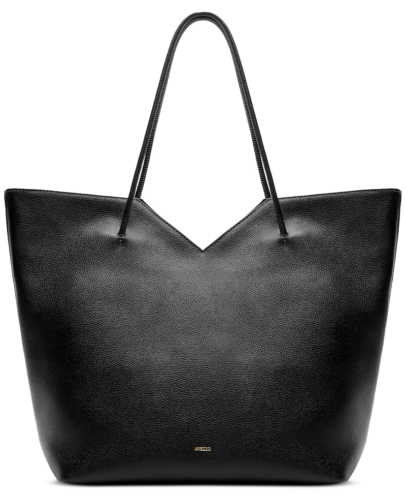 Arezzo Sarah Medium Leather Tote Handbag