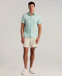 Perry Ellis Men's Printed Poplin Short-Sleeve Shirt
