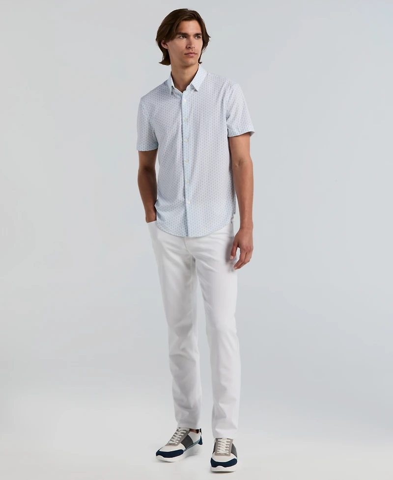 Perry Ellis Men's Square Stripe Print Shirt