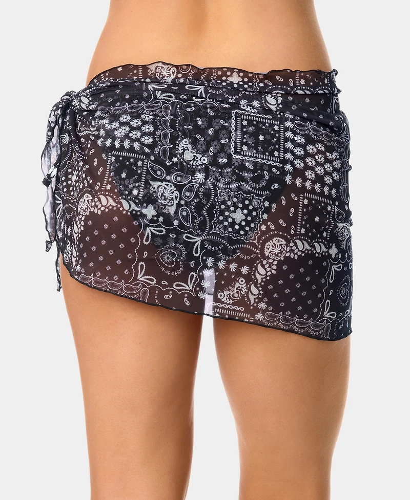 California Waves Women's Bandana Print Swim Cover Up Sarong, Macy's Exclusive