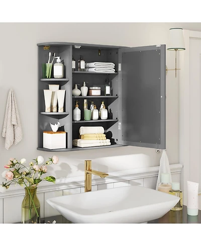 sumyeg Multipurpose Wall Mounted Bathroom Mirror Storage Cabinet