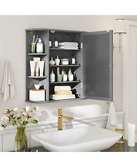 sumyeg Multipurpose Wall Mounted Bathroom Mirror Storage Cabinet
