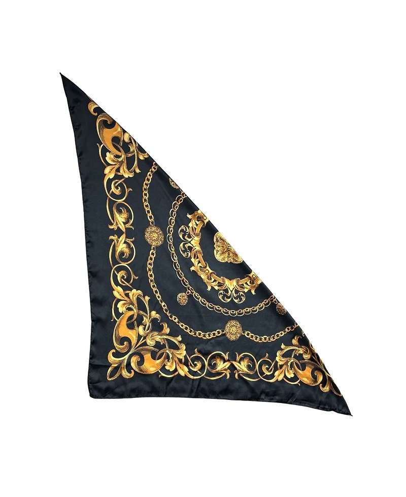 Marcus Adler Chain Print Satin Square Scarf