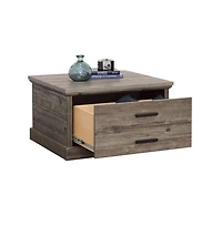 Sauder Aspen Post Coffee Table, Pebble Pine finish