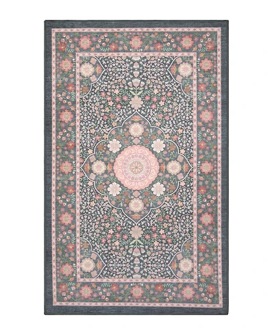Laura Ashley Printed Chenille Victora Medallion Accent Rug, 20" x 32"