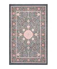 Laura Ashley Printed Chenille Victora Medallion Accent Rug, 20" x 32"
