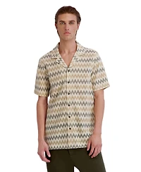 Karl Lagerfeld Paris Men's Jacquard Knit Short-Sleeve Shirt