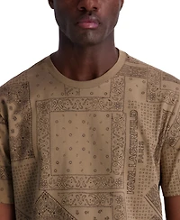 Karl Lagerfeld Paris Men's Bandana Print T-Shirt
