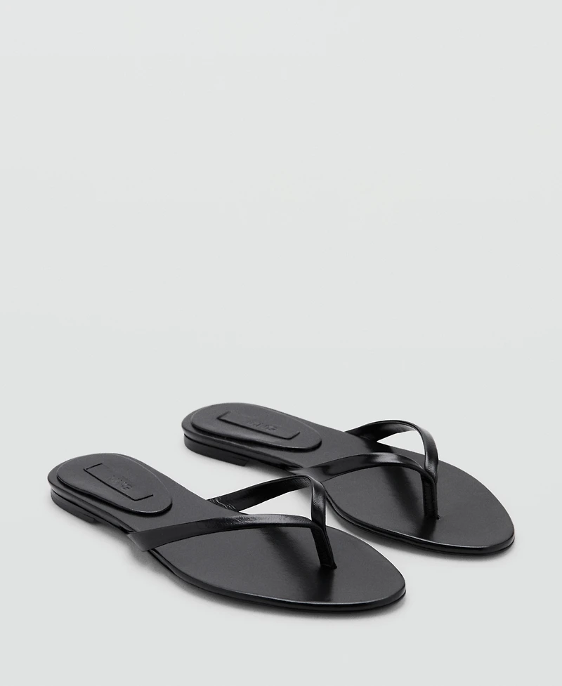 Mango Women's Leather Strap Sandals