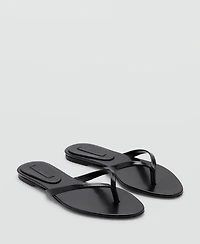 Mango Women's Leather Strap Sandals