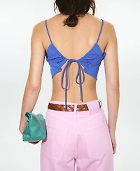 Mango Women's Open-Back Crop Top