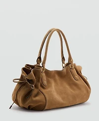 Mango Women's Suede Shoulder Bag
