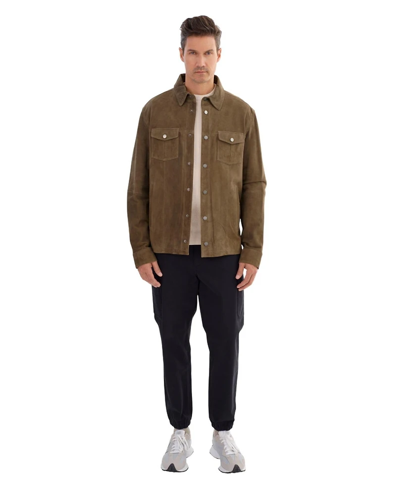 Regency Leathers Men's Gavi Suede Shirt Jacket
