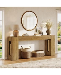 Tribesigns 79-Inch Extra Long Console Tables for Entryway, Farmhouse Narrow Sofa Table Behind Couch with Thick Legs, Wooden Entryway Accent Furniture
