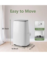 Xo 14,000 Btu Portable Air Conditioner with 3-in-1 Cooling, Dehumidifier and Fan, Quiet Sleep Mode, Remote and Dual Exhaust