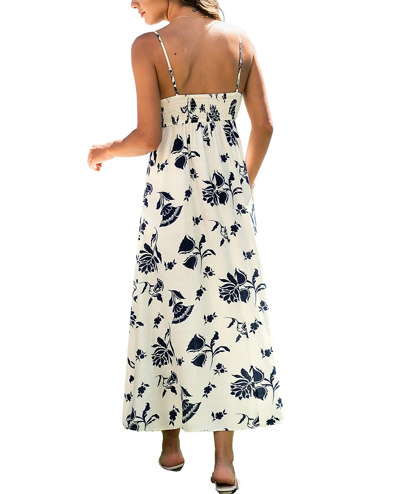 Cupshe Women's Falling Petals Floral Midi Beach Dress