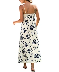 Cupshe Women's Falling Petals Floral Midi Beach Dress