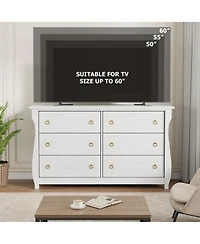 homfan 7 Dresser for Bedroom, Wide Drawer with Storage Freestanding, Wooden Closet Chest Living Room, Entryway