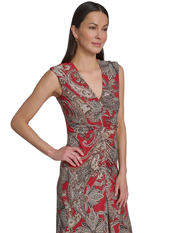 Tommy Hilfiger Women's V-Neck Printed Dress