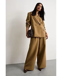 Warehouse Women's Premium Wide Leg Tailored Trousers