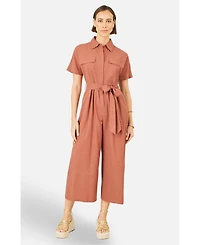 Yumi Women's Utility Relaxed Fit Jumpsuit