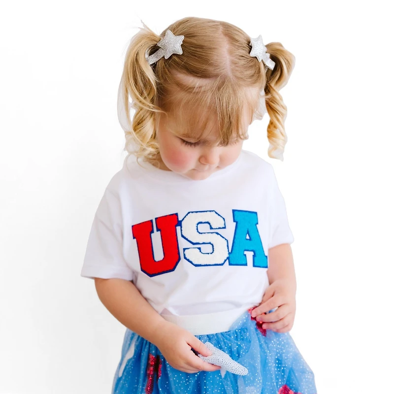 Sweet Wink Little and Big Girls Silver Glitter Star Clip Set