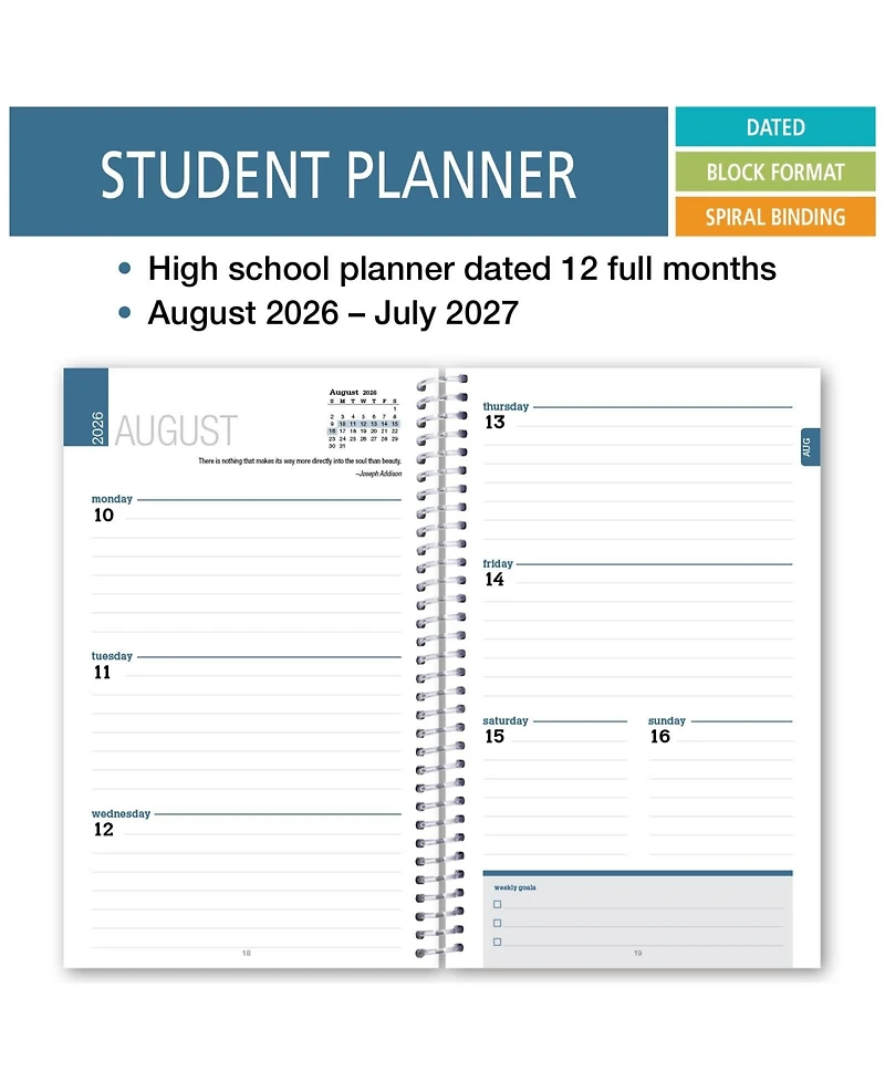 Gnuadz Student Planner 2026-2027 Academic Year August July