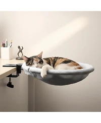 Ltmate Adjustable Cat Desk Bed, Sunken Design Cat Hammock, Supports Up to 50 lbs