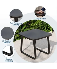 Gaomon Stylish Patio Bar Chair Set - 3-Piece Outdoor Bistro Furniture, Durable for Garden, Lawn, Yard, Balcony, Poolside, Backyard Black