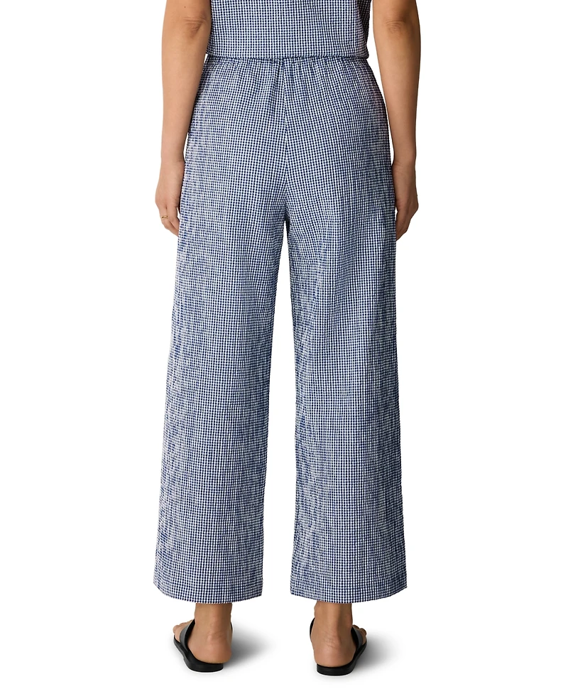 Eileen Fisher Women's Mid-Rise Wide-Leg Ankle Length Pants, Regular, Plus And Petites