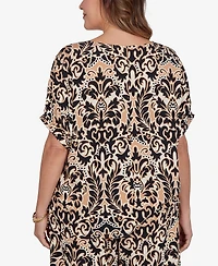 Ruby Rd. Plus Damask Textured T-Shirt
