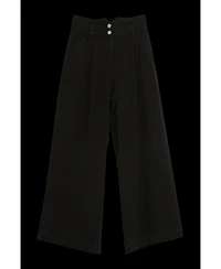 Karen Millen Women's Denim Wide Leg High Waisted Jeans