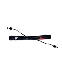 Silent Strength Beaded Bracelet – Black with Red & White Triangles