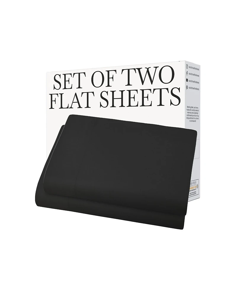 Southshore Fine Linens Vilano Premium Ultra Soft 2-Pack Flat Sheet Set