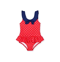 Florence Eiseman Little Girls Polka Dot Sailor Swimsuit