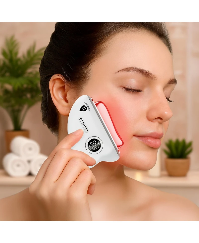 Pursonic 7-in-1 Led Light Therapy Face and Neck Device + Sculpting Wand Gua Sha