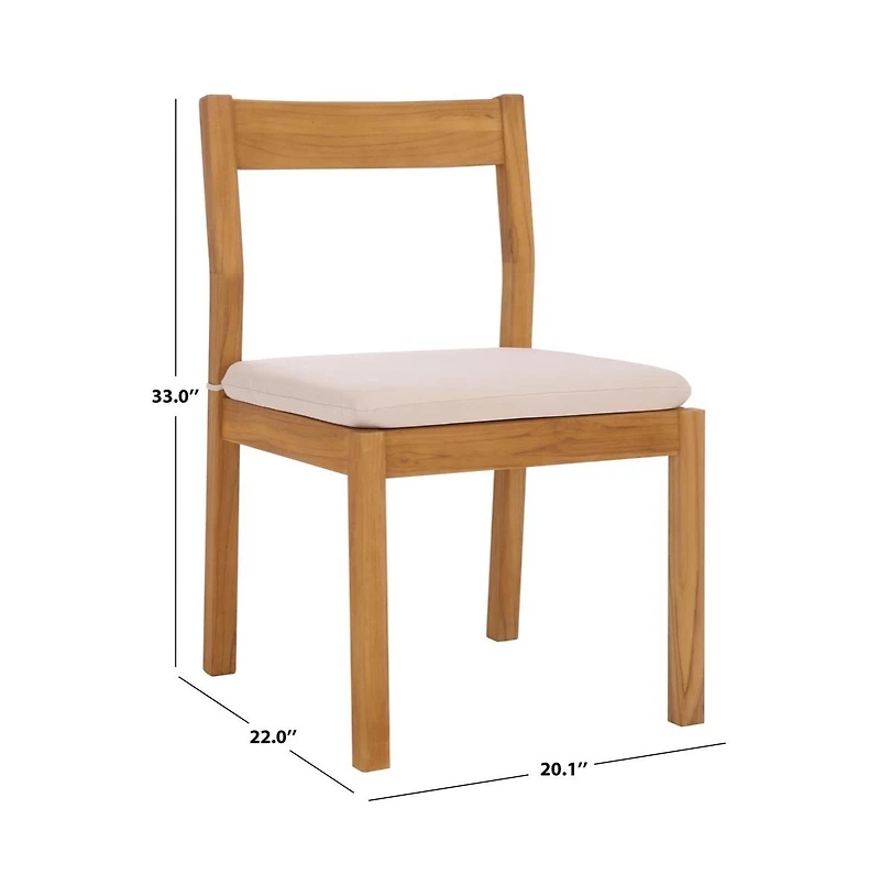 Augusta Home Mayaguana Teak Outdoor Dining Chair (Set of 2)
