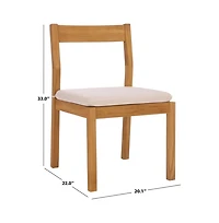 Augusta Home Mayaguana Teak Outdoor Dining Chair (Set of 2)