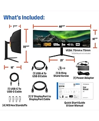 Westinghouse 49" Super Ultrawide Curved Gaming Monitor, 120Hz, Qhd 5120x1440, Amd FreeSync, 2xDP & 2xHDMI