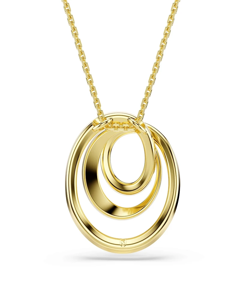 Swarovski Gold-Tone Plated Spiraling Pendant Necklace