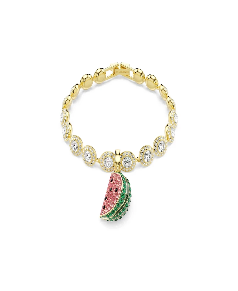 Swarovski Gold-Tone Plated Watermelon Slice Charm