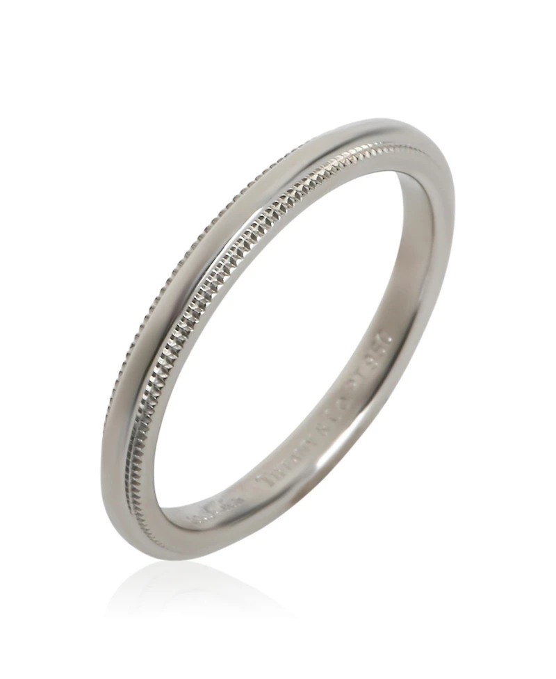 Pre-Owned Tiffany & Co Platinum 2mm Milgrain Band