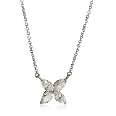 Pre-Owned Tiffany & Co Platinum Diamond Large Model Victoria Pendant