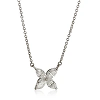 Pre-Owned Tiffany & Co Platinum Diamond Large Model Victoria Pendant
