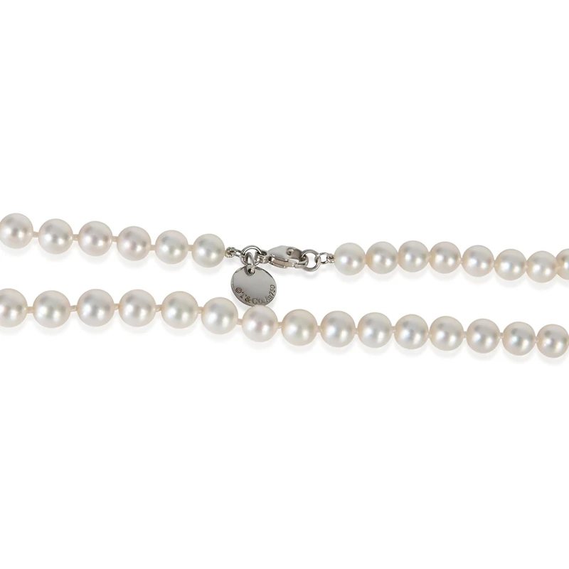 Pre-Owned Tiffany & Co White Gold Pearl Essential Necklace