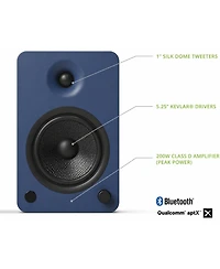 Kanto YU6 Powered Speakers, Bluetooth, Phono Preamp, 200W, 5.25" Kevlar Driver, Remote, Pair