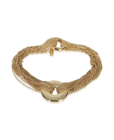 Pre-Owned Tiffany and Co Yellow Gold Multistrand Toggle Bracelet
